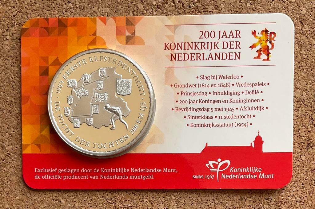 Penning NEDERLAND COINCARD - DE ELFSTEDENTOCHT, Ophalen of Verzenden, Overige materialen, Nederland