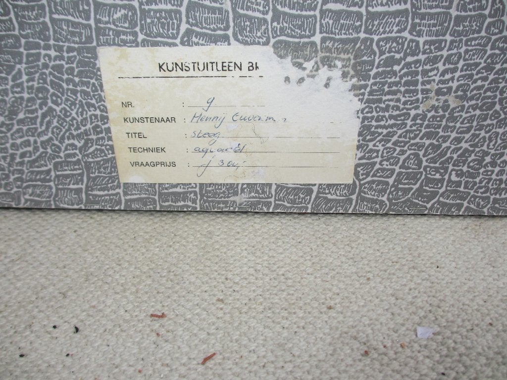 Henny Euverman aquarel 1918-1994, Origineel werk, Ophalen of Verzenden, Klassiek, Aquarel