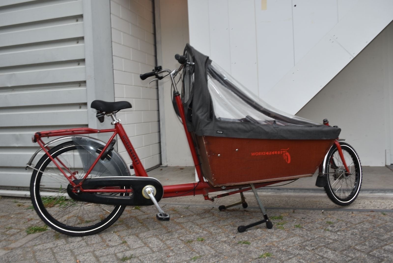 Workcycles Bakfiets met huif - Ideaal voor gezin.WD-026, Fietsen en Brommers, Fietsen | Bakfietsen, Gebruikt, Overige merken, 2 kinderen