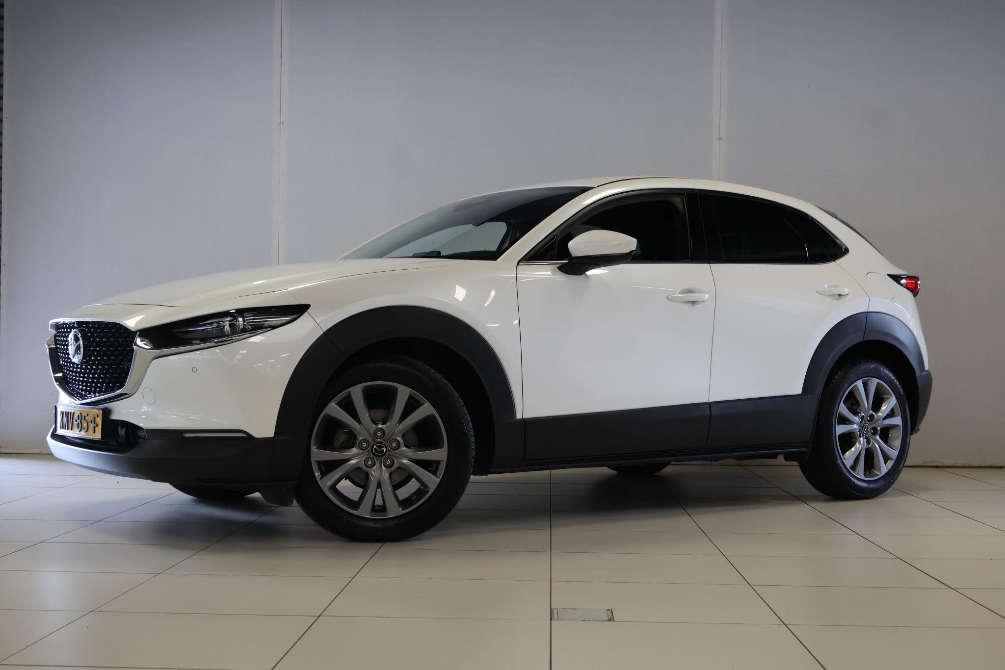 Mazda CX-30 2.5 e-SkyActiv-G M Hybrid Exclusive-line, Gebruikt, 4 cilinders, Met garantie (alle), Wit
