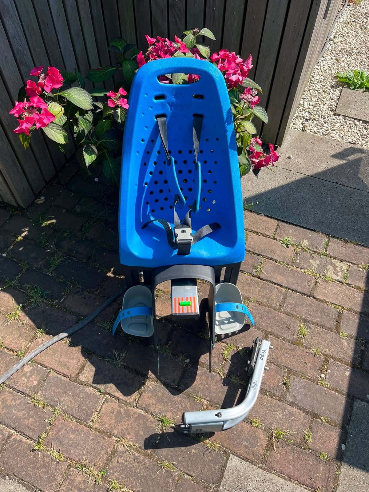 Yepp fietsstoeltje achter blauw, 15 t/m 25 kg, Achterzitje, Ophalen of Verzenden, Gebruikt