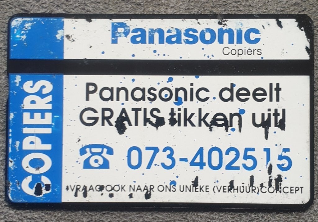 Telefoonkaart Panasonic copiers gebruikt, Ophalen of Verzenden, Nederland