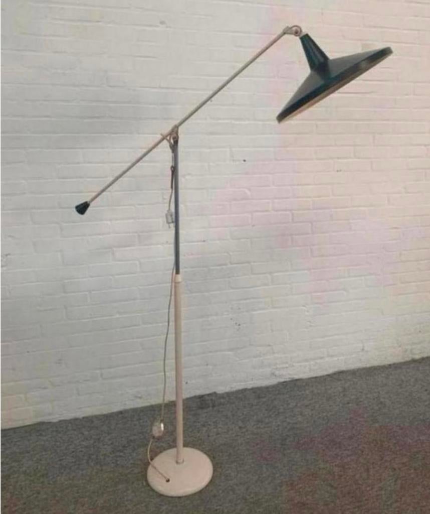 Lamp Staande Panama lamp Model 6350 Wim Rietveld Gispen 50s., Ophalen of Verzenden