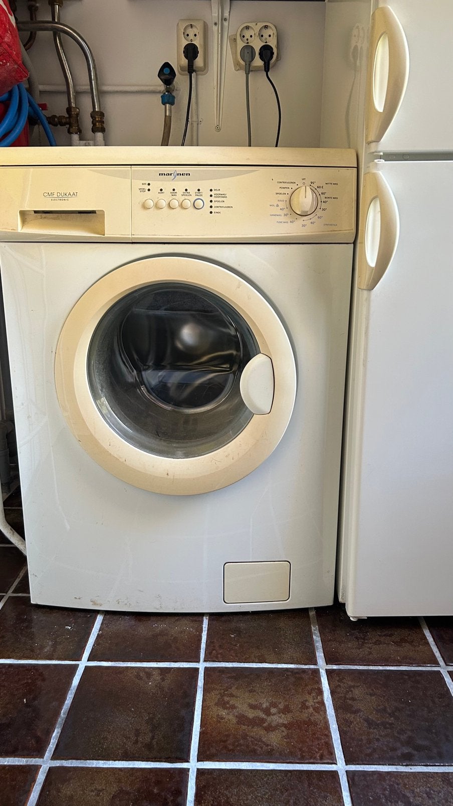 Wasmachine,marijnen., Ophalen, 1200 tot 1600 toeren, Gebruikt, Minder dan 85 cm