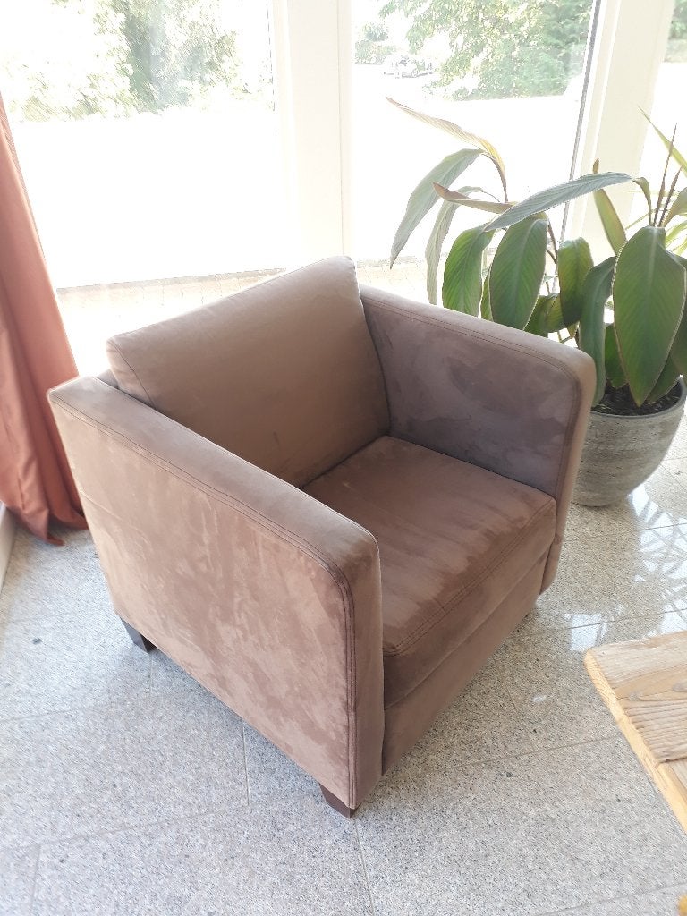 fauteuil suède, Huis en Inrichting, Fauteuils, Ophalen, Metropolitan luxe, 75 tot 100 cm, Zo goed als nieuw