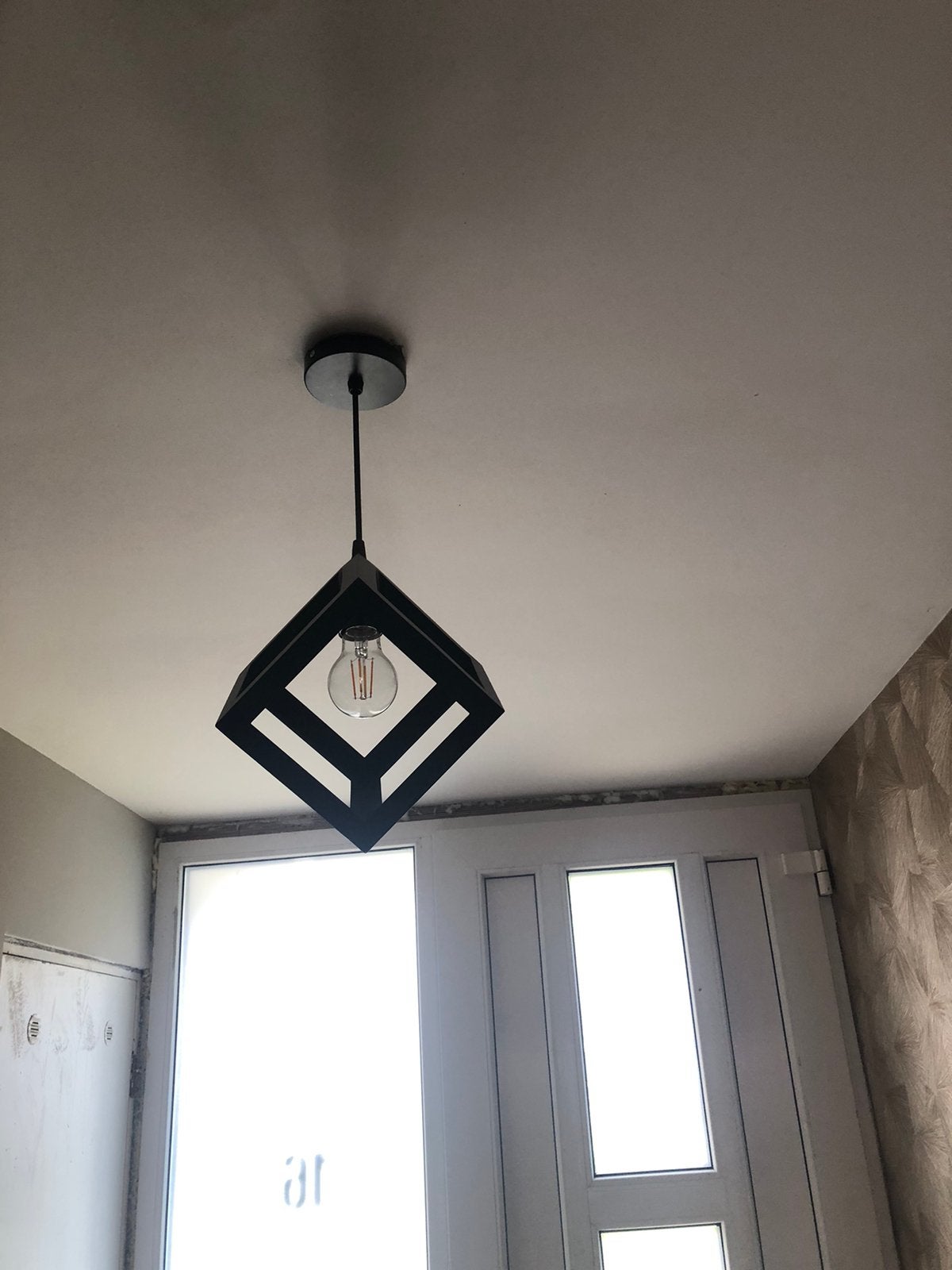 Zgan 2x complete kubus hanglampen, Ophalen of Verzenden, Zo goed als nieuw, Minder dan 50 cm