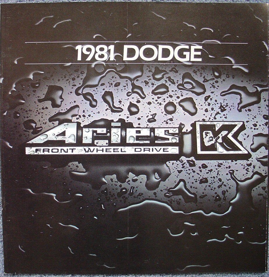 Dodge Aries K 1981 brochure USA, Verzenden, Zo goed als nieuw, Overige merken