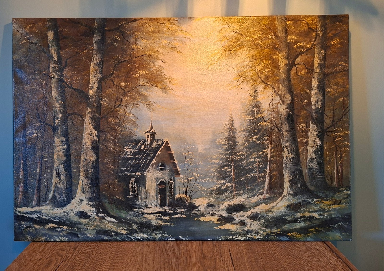 Boskapel schilderij., Ophalen