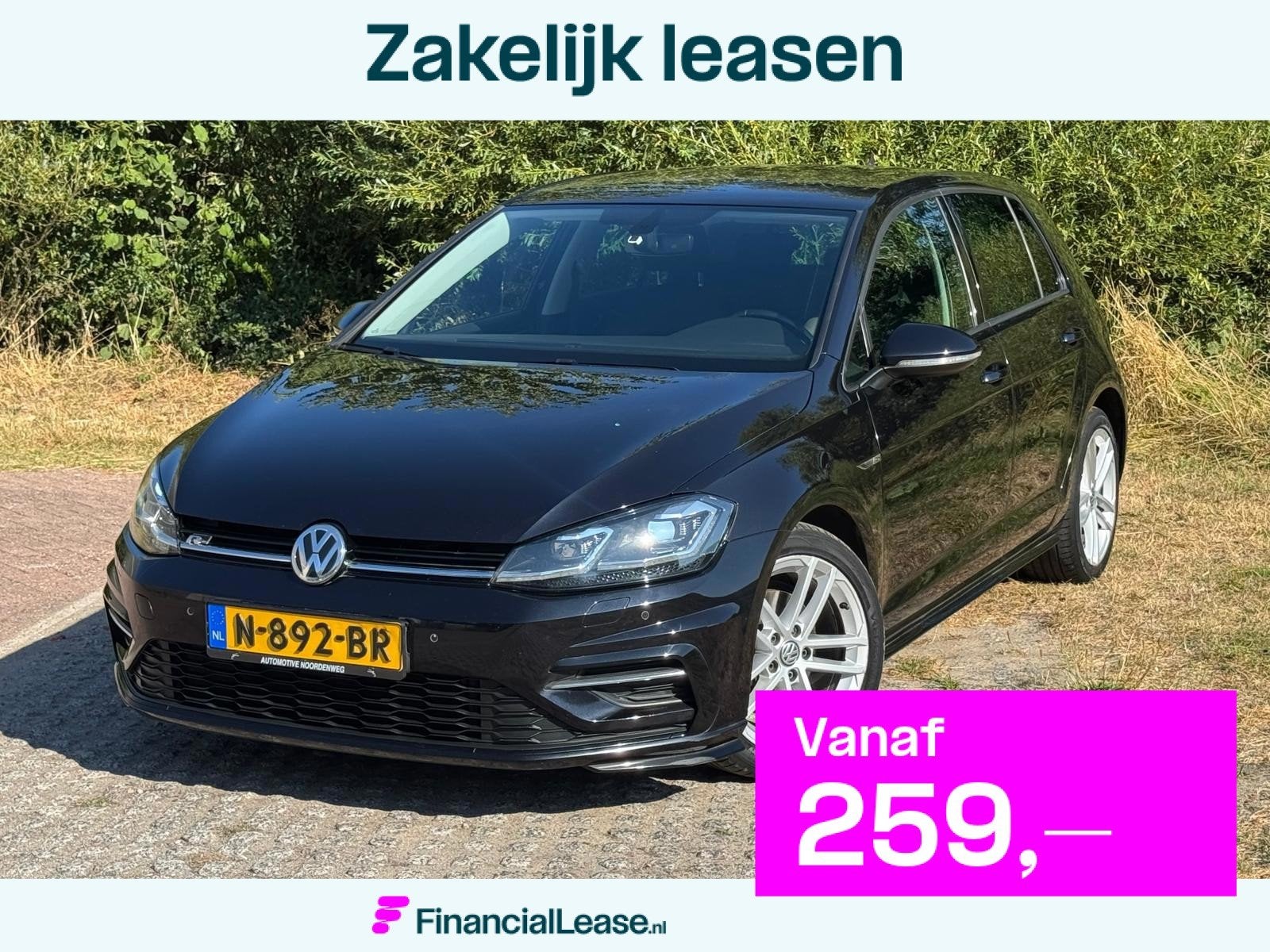 Volkswagen Golf 1.5 TSI Highline Business R / AUTOMAAT/ LED, 4 cilinders, 150 pk, Alcantara, Zwart