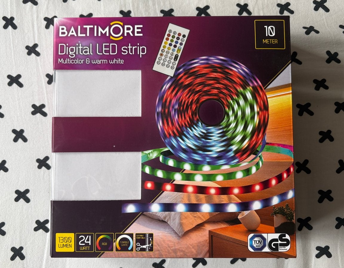 Baltimore Digitale LED strip - Multikleur & Warm Wit, Verzenden, Nieuw