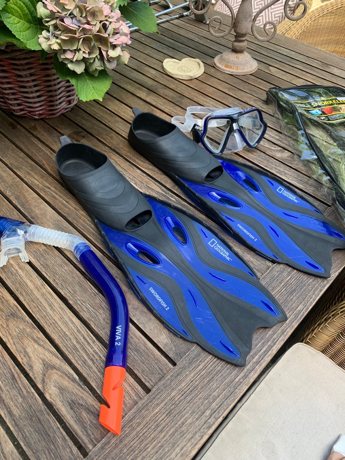 Snorkelset medium met opbergtas, Watersport en Boten, Ophalen, Zo goed als nieuw, Snorkelset