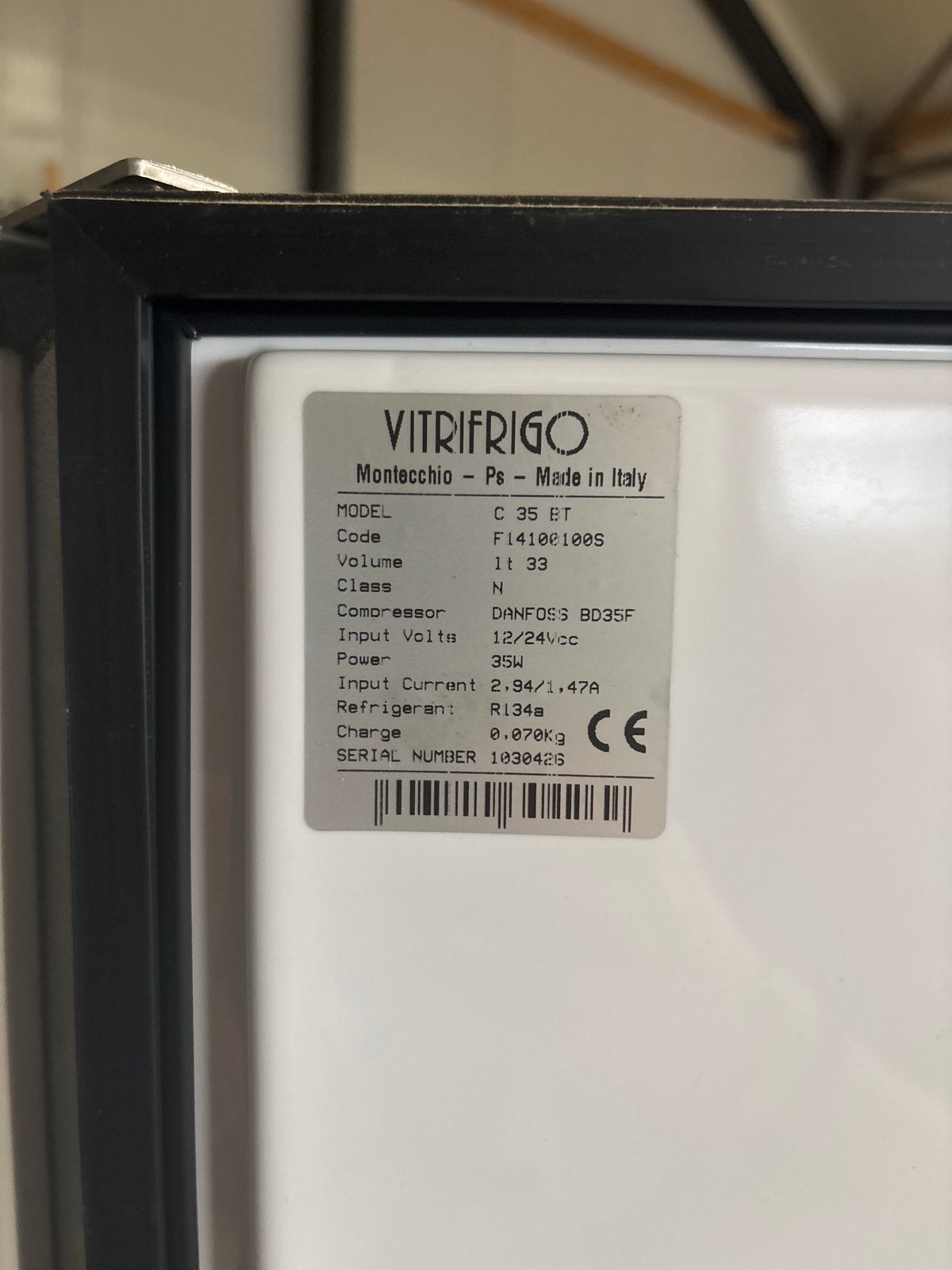 Vitrifrigo C35BT Koelkast - Ideaal voor Camper/Boot, Witgoed en Apparatuur, Koelkasten en IJskasten, Ophalen, Minder dan 75 liter
