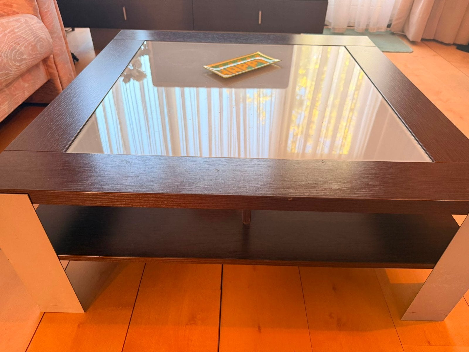 SET Moderne Salontafel & Tv meubel., Ophalen, Vierkant, 50 tot 100 cm, Zo goed als nieuw