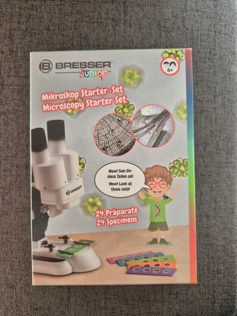 Bresser Junior Microscoop Starter-Set met 24 Preparaten, Ophalen of Verzenden, Zo goed als nieuw, Onderdelen of Toebehoren