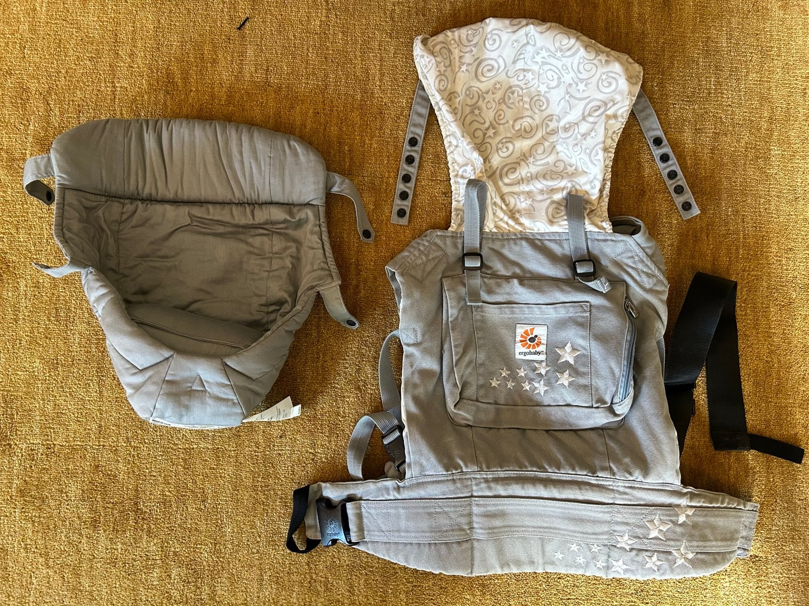 Ergobaby draagzak met infant insert, Overige merken, Gebruikt, Buik of Rug, Ophalen of Verzenden