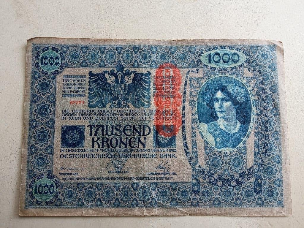 Oostenrijk 1000 kronen 1902., Ophalen of Verzenden, Oostenrijk, Los biljet
