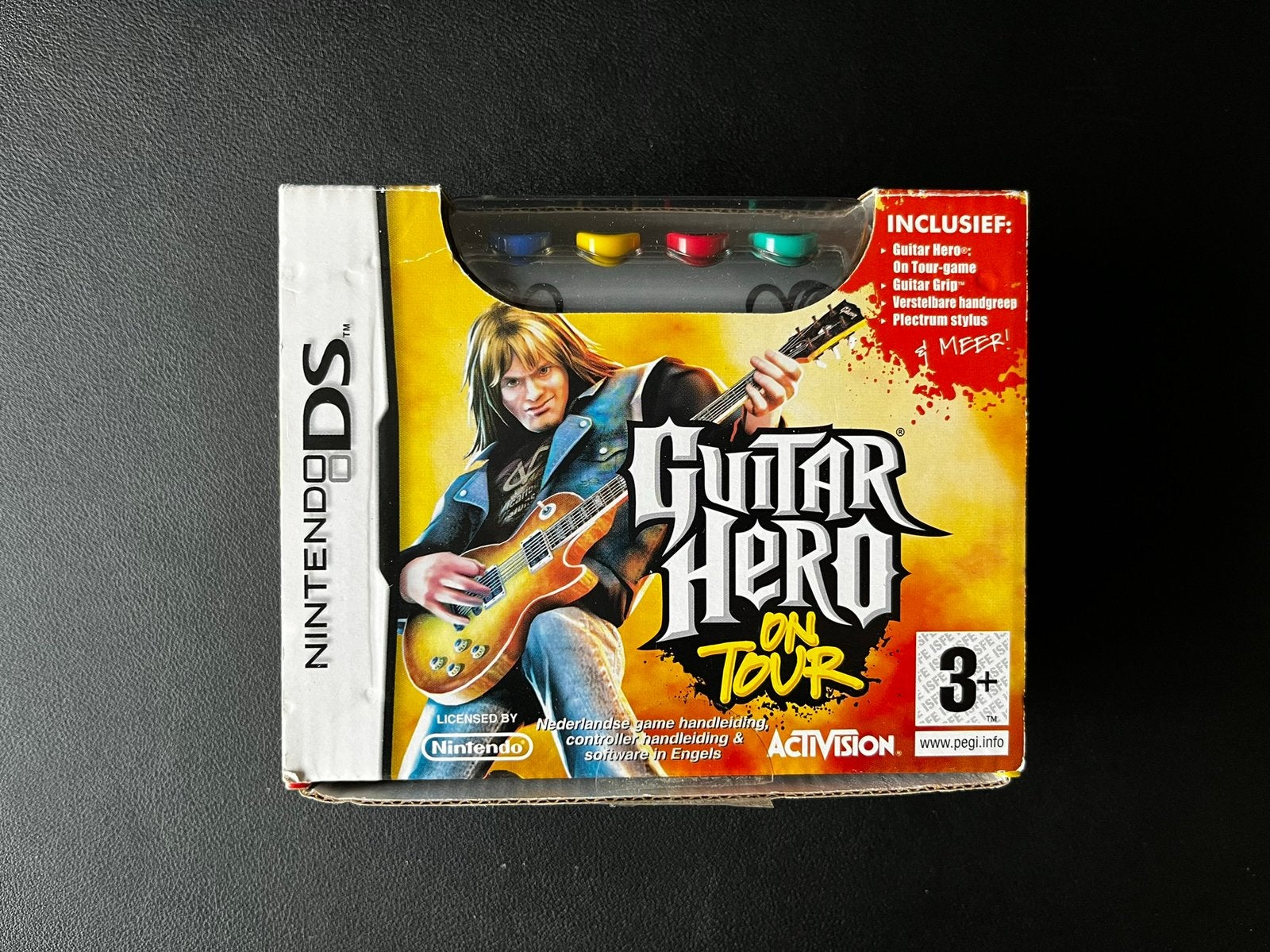 Guitar Hero On Tour Nintendo DS met Guitar Grip, Muziek, Gebruikt, 1 speler, Ophalen of Verzenden