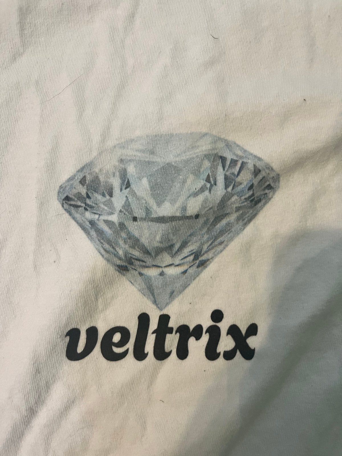 VelTrix T-shirt met diamantprint - Maat M, Kleding | Heren, Ophalen, Gedragen, Maat 48/50 (M), Wit