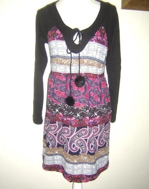 SUPER LEUK (winter)jurkje met diverse kleurenprint M - nieuw, Kleding | Dames, Maat 38/40 (M), Meerkleurig, Nieuw, Ophalen of Verzenden