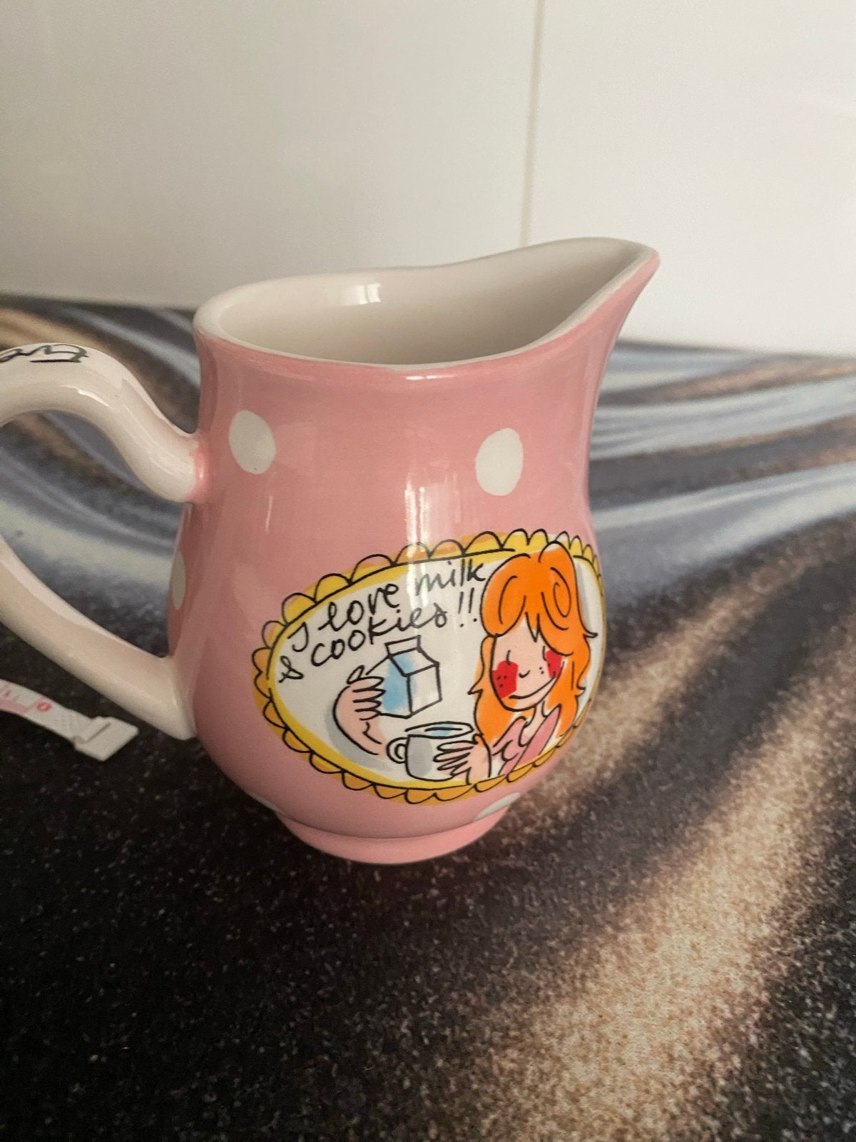 Blond Amsterdam Melkkannetje 'I love milk & cookies', Kan, Keramiek, Nieuw, Ophalen of Verzenden