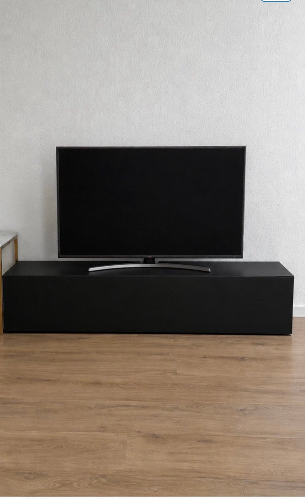 Flame TV-Meubel - Mat Zwart - 160 cm, Huis en Inrichting, Kasten | Televisiemeubels, Ophalen, 150 tot 200 cm, Zo goed als nieuw