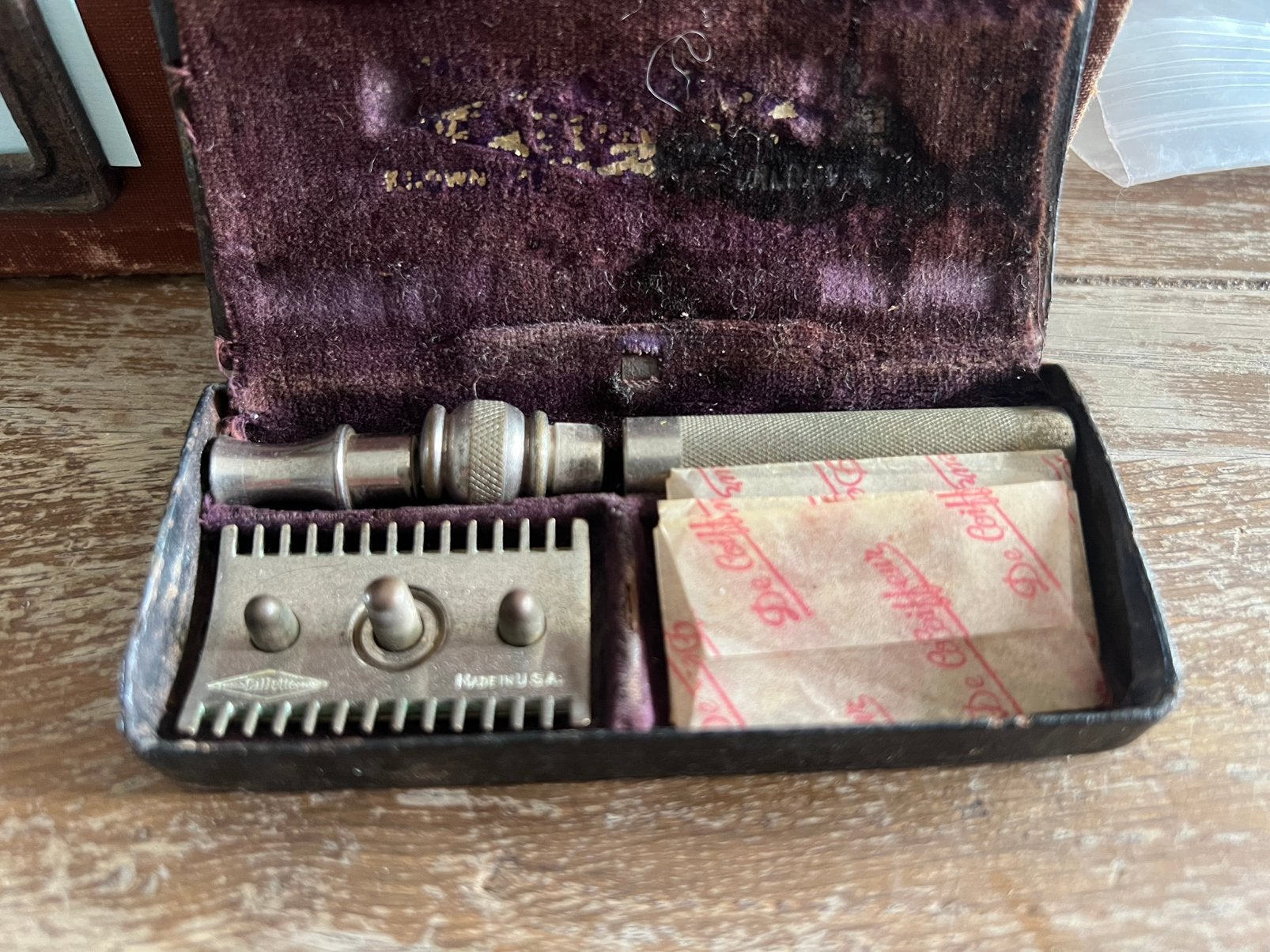 Antiek Gilette reis scheersetje, Antiek en Kunst, Ophalen of Verzenden
