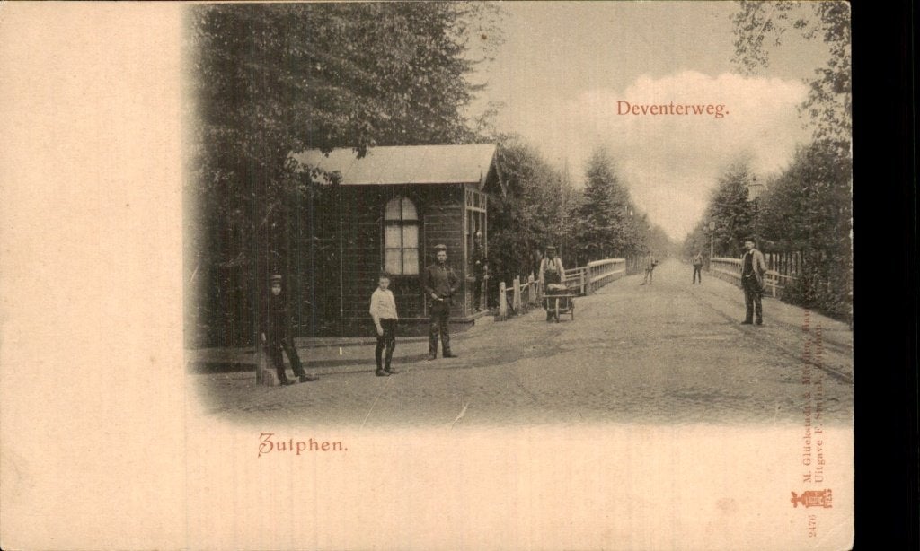 Zutphen - Deventerweg - Brug, Ophalen of Verzenden, Voor 1920, Ongelopen, Gelderland
