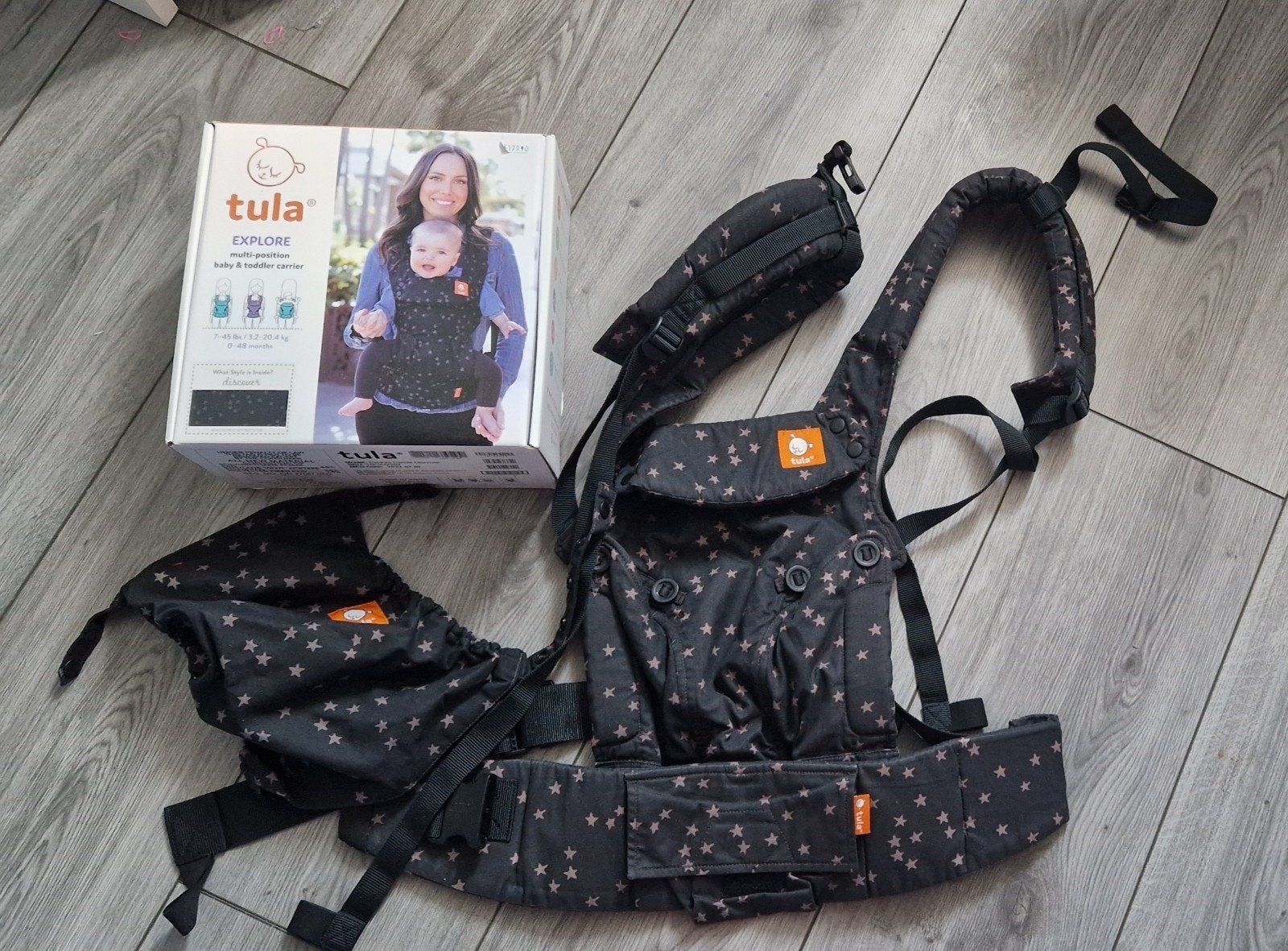 Tula Explore Draagzak - Sterrenpatroon - Zo goed als nieuw, Overige merken, Ophalen of Verzenden, Zo goed als nieuw, Buik, Rug of Zij
