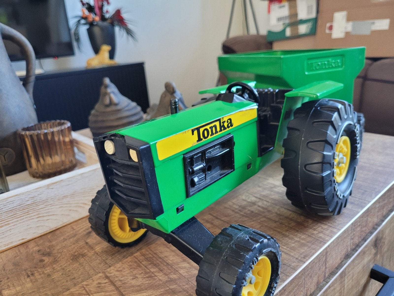 Trekker met kiepwagen, Tonka, Tractor of Landbouw, T, Ophalen of Verzenden