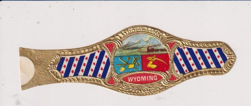 sigarenbanden - AMERIKAANSE STATEN - WYOMING, Ophalen of Verzenden, Zo goed als nieuw, Sigarenbandjes