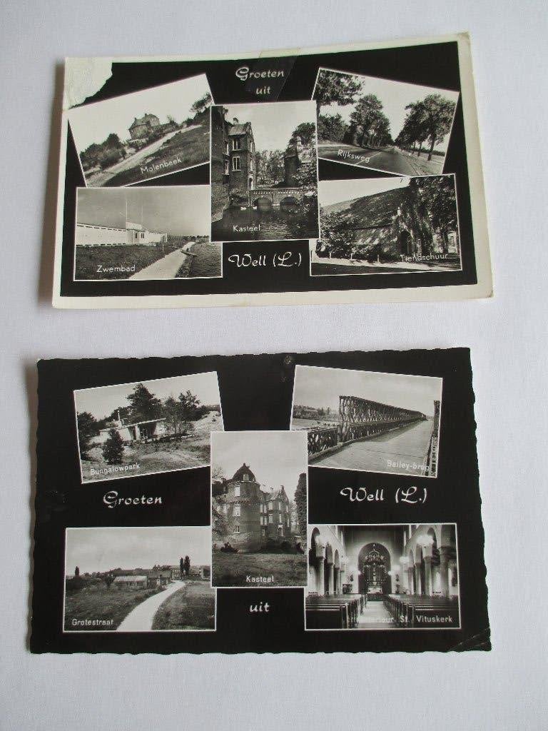 2 ansichtkaarten Nederland ( Well Limburg ) 1964, Ophalen of Verzenden, 1960 tot 1980, Gelopen, Limburg