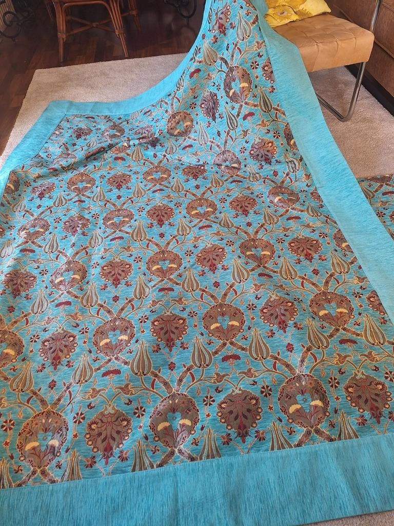 Groot tafelkleed turquoise, Ophalen of Verzenden, Zo goed als nieuw, Rechthoek