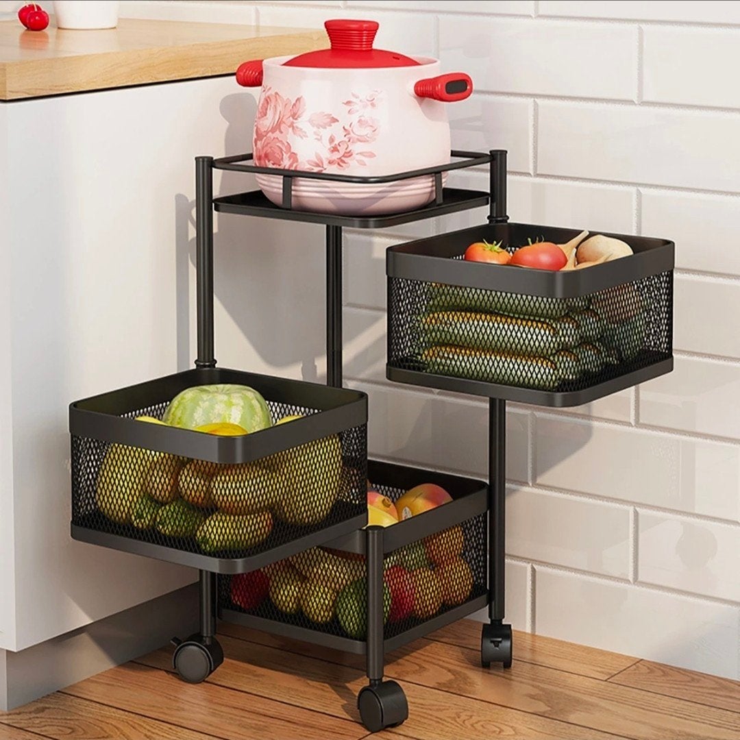 keuken trolley nog nieuw in doos, Ophalen, Zwart, Metaal, Overige merken