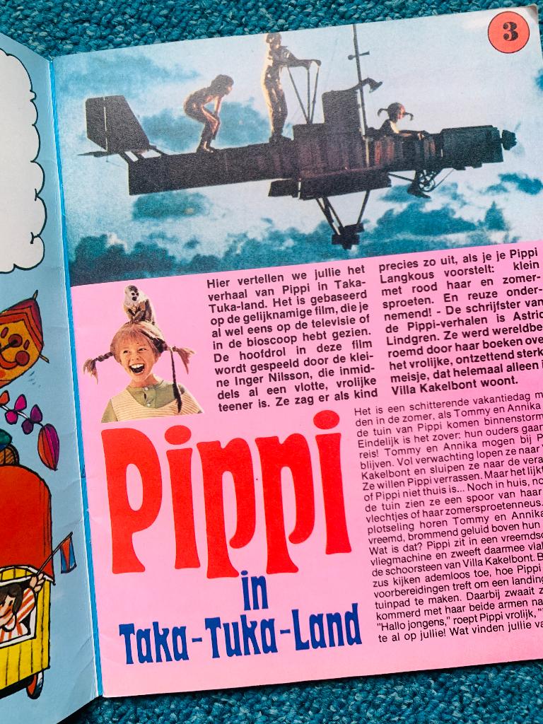 Pippi Langkous Vrijbuiter Speelboek vintage, Verzamelen, Ophalen of Verzenden, Gebruikt, Tv, Overige typen