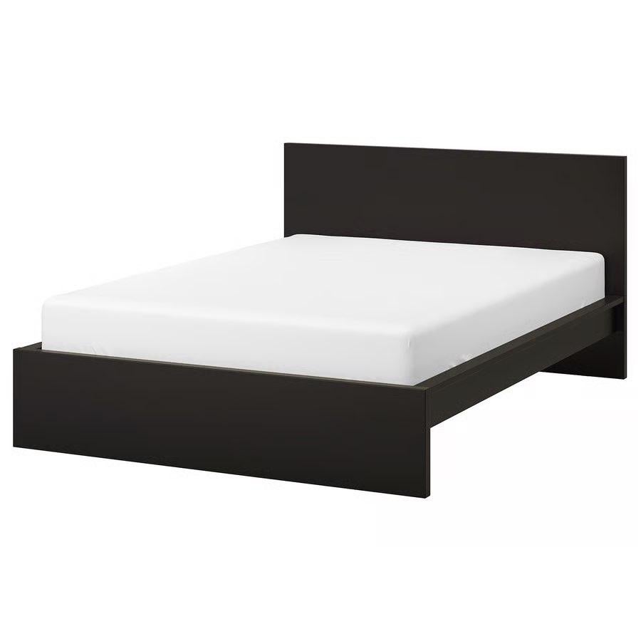 Bed Ikea type Malm, Ophalen, Zwart, 140 cm, Zo goed als nieuw