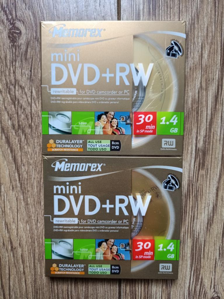 2x nieuwe mini dvd+rw discs herschrijfbaar. Memorex, Verzenden, Herschrijfbaar, Nieuw, Dvd