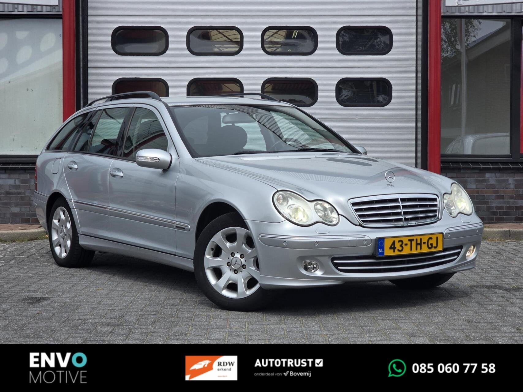 Mercedes C-klasse Combi 180 K Elegance Clima/Trekhaak/Cruise, Auto's, Gebruikt, Zwart, 1435 kg, 1796 cc