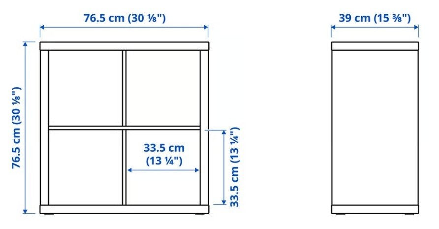 Te koop  Ikea Kallax vakkenkast  , Huis en Inrichting, Kasten | Boekenkasten, Ophalen, 50 tot 100 cm, Zo goed als nieuw, Minder dan 100 cm