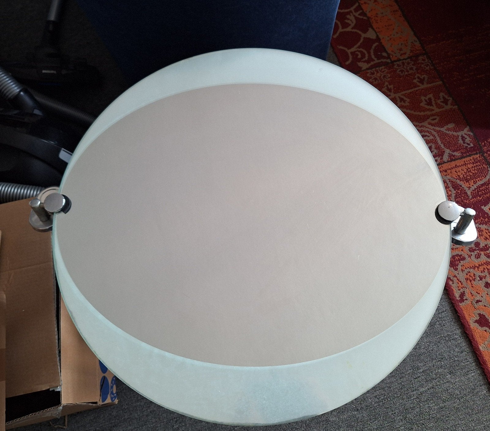 design spiegel. 60 cm, Ophalen, Gebruikt, Rond, Minder dan 100 cm