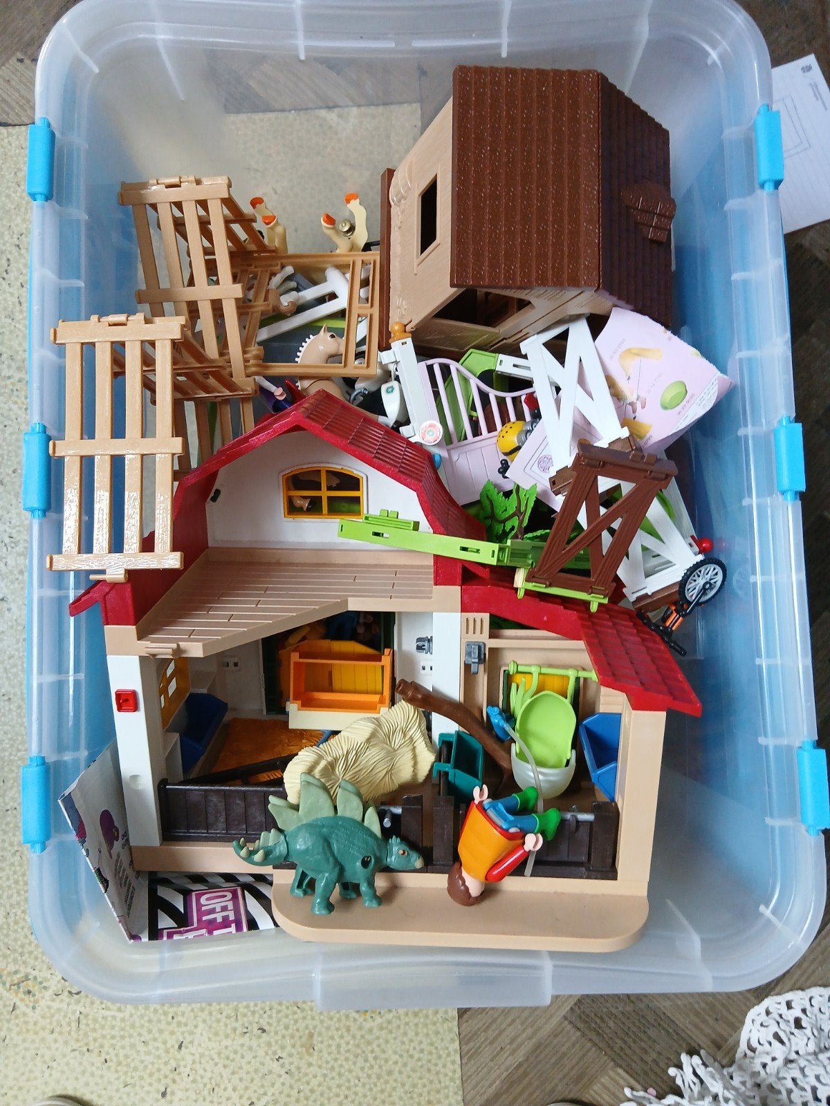 Grote doos vol Playmobil boerderij en huis onderdelen, Kinderen en Baby's, Ophalen