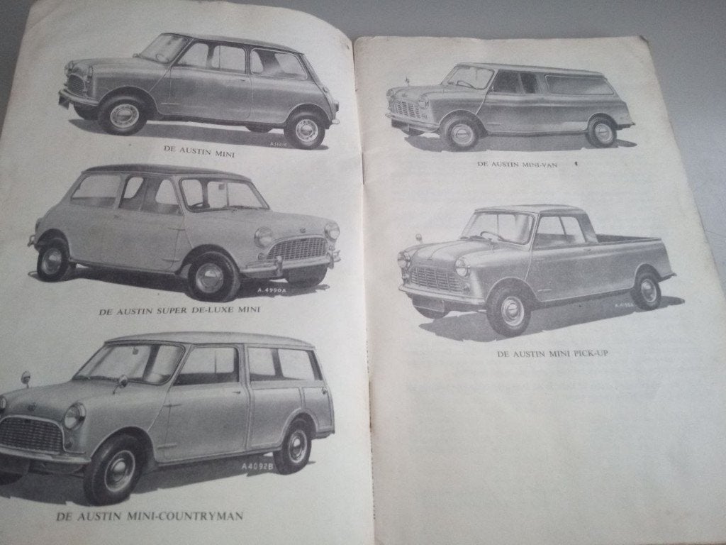 Handleiding instructieboekje voor een BMC Austin Mini 1965, Ophalen of Verzenden