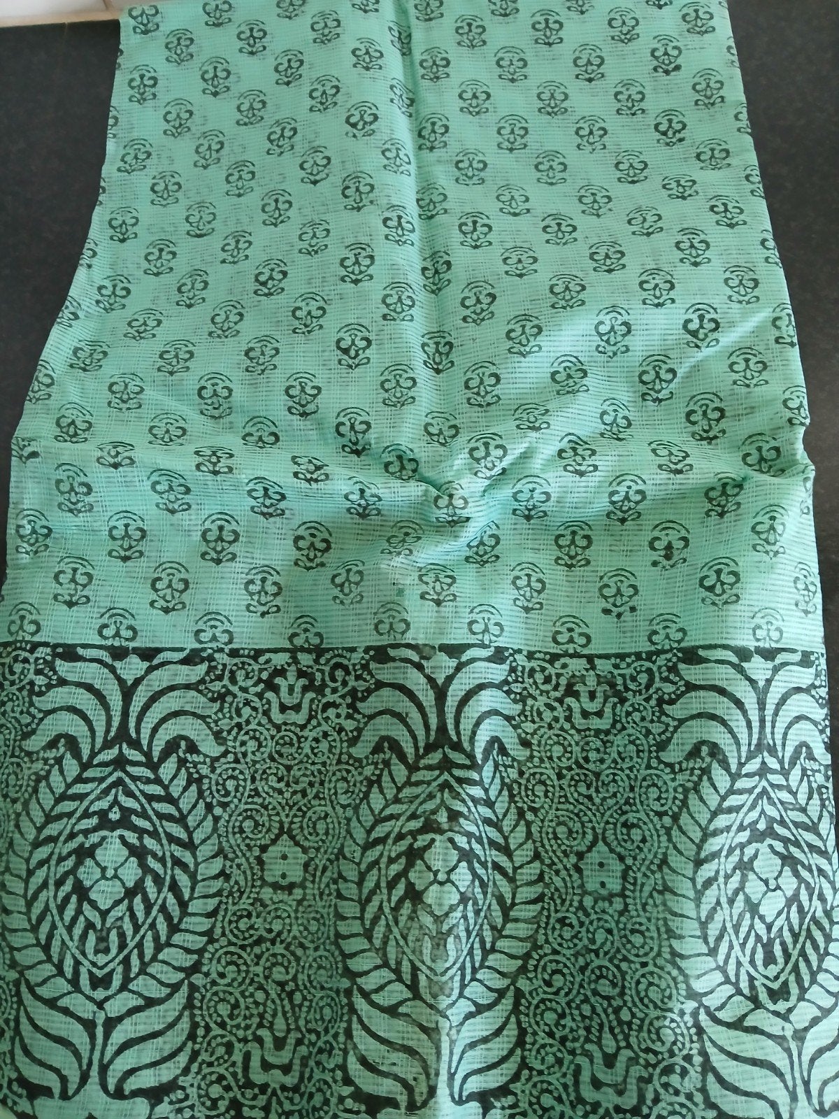 Indiase Sari van Prefur sarees., Ophalen, Zo goed als nieuw, Groen, Overige typen