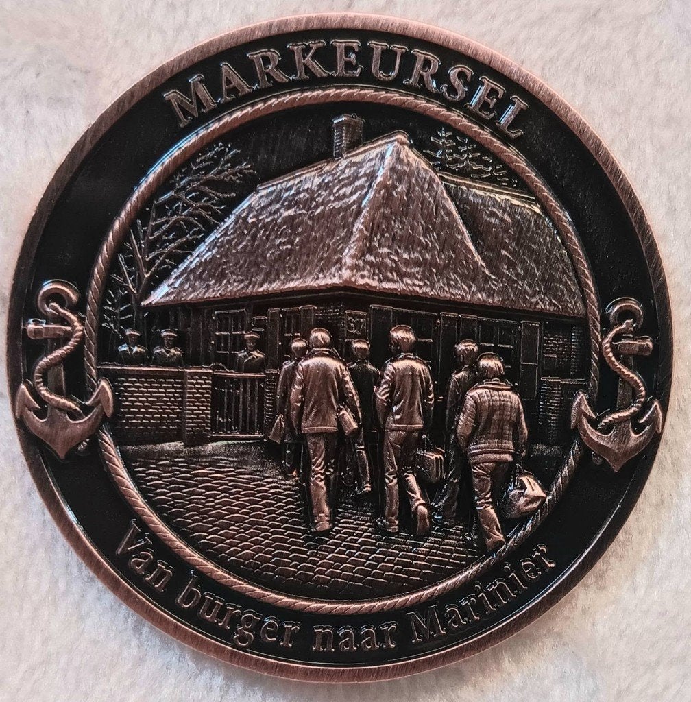 3 D Coin van Burger naar Marinier, Verzamelen, Militaria | Algemeen, Verzenden, Marine, Nederland, Lintje, Medaille of Wings