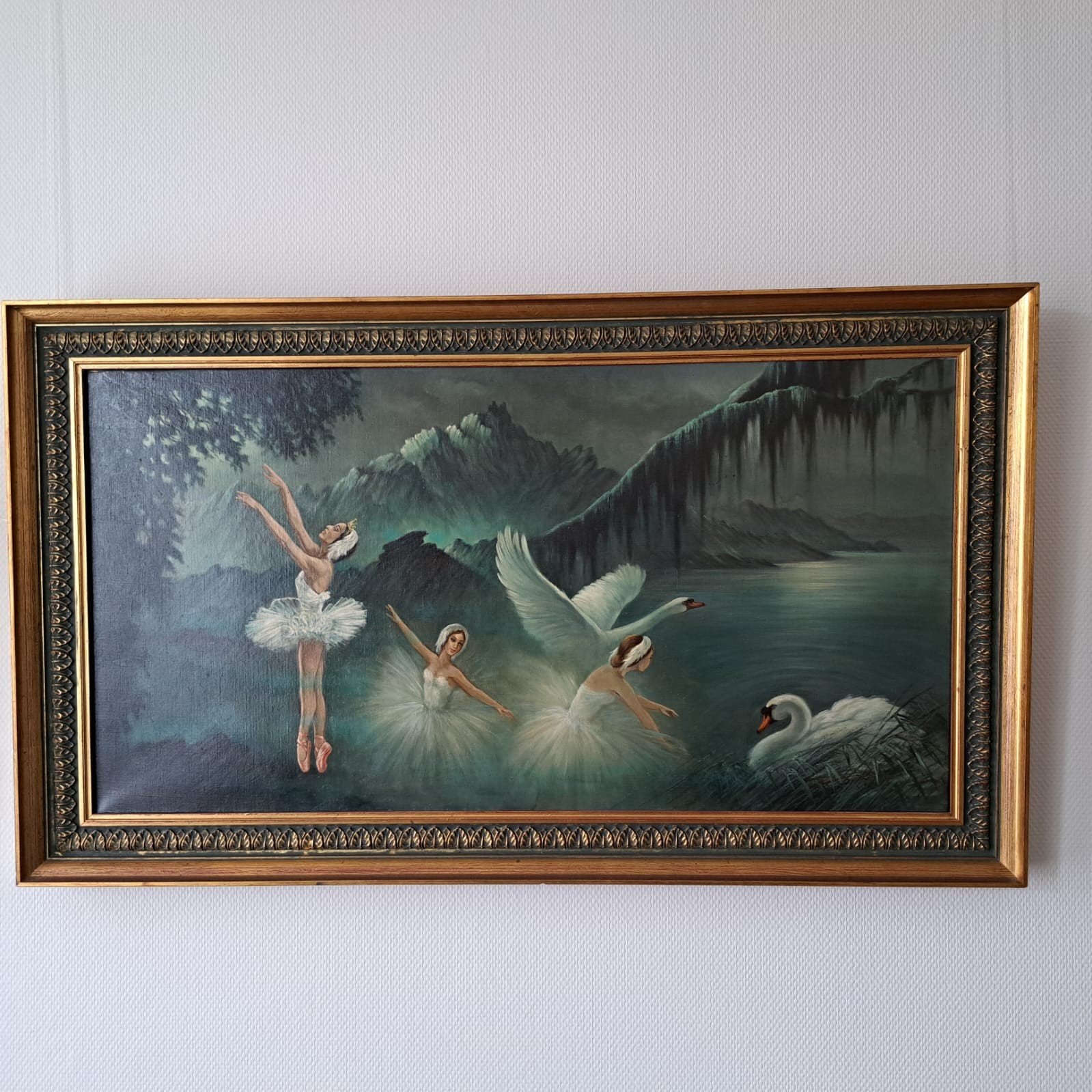 Schilderij Zwanenmeer door Adri van Loon, Ophalen, Handgeschilderd, Olieverf, Klassiek