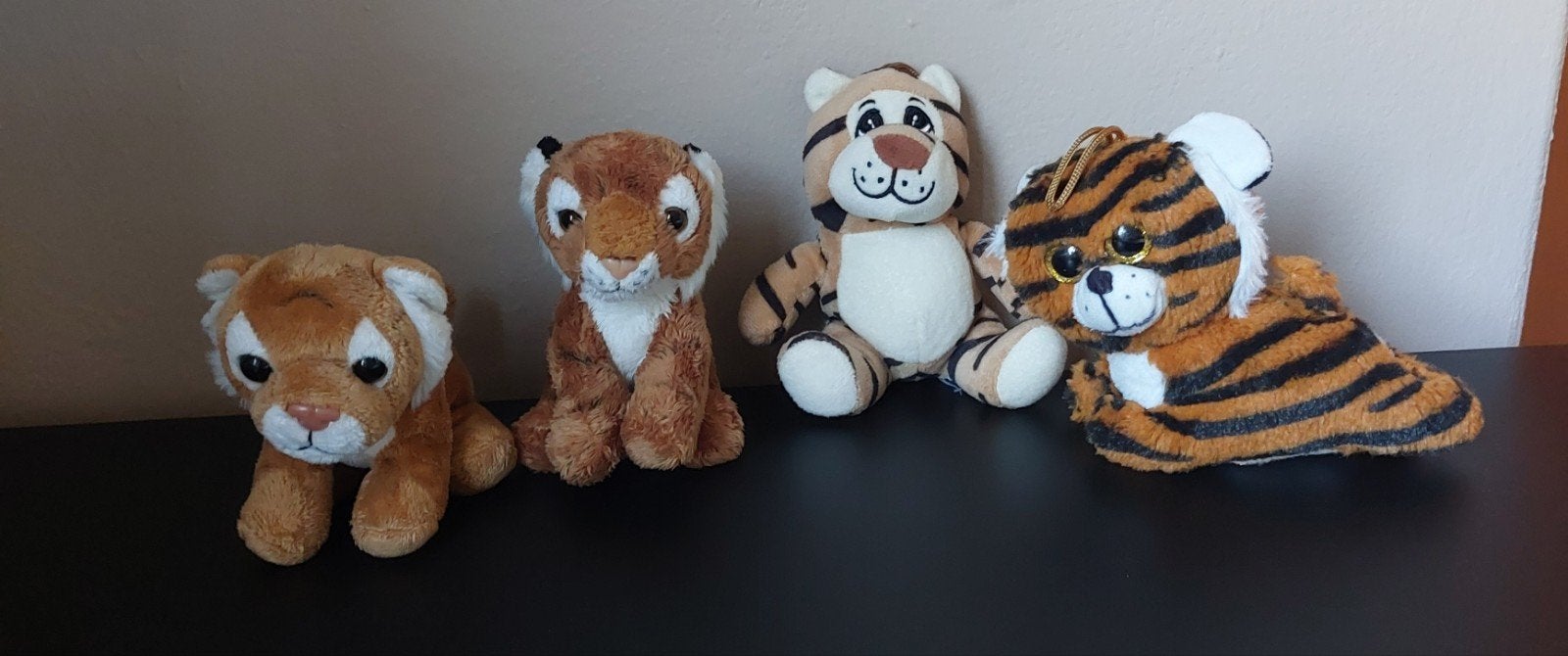 Leuke tijger knuffels - set van 4, Ophalen, Oranje, Zo goed als nieuw, Middelgroot (20 tot 80 cm)