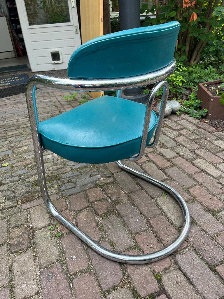 5x Freischwinger buisframe stoelen jaren 30-40, Ophalen, Gebruikt, Industrieel Gispen Fana buisframe Vintage bauhaus, Vijf, Zes of meer stoelen