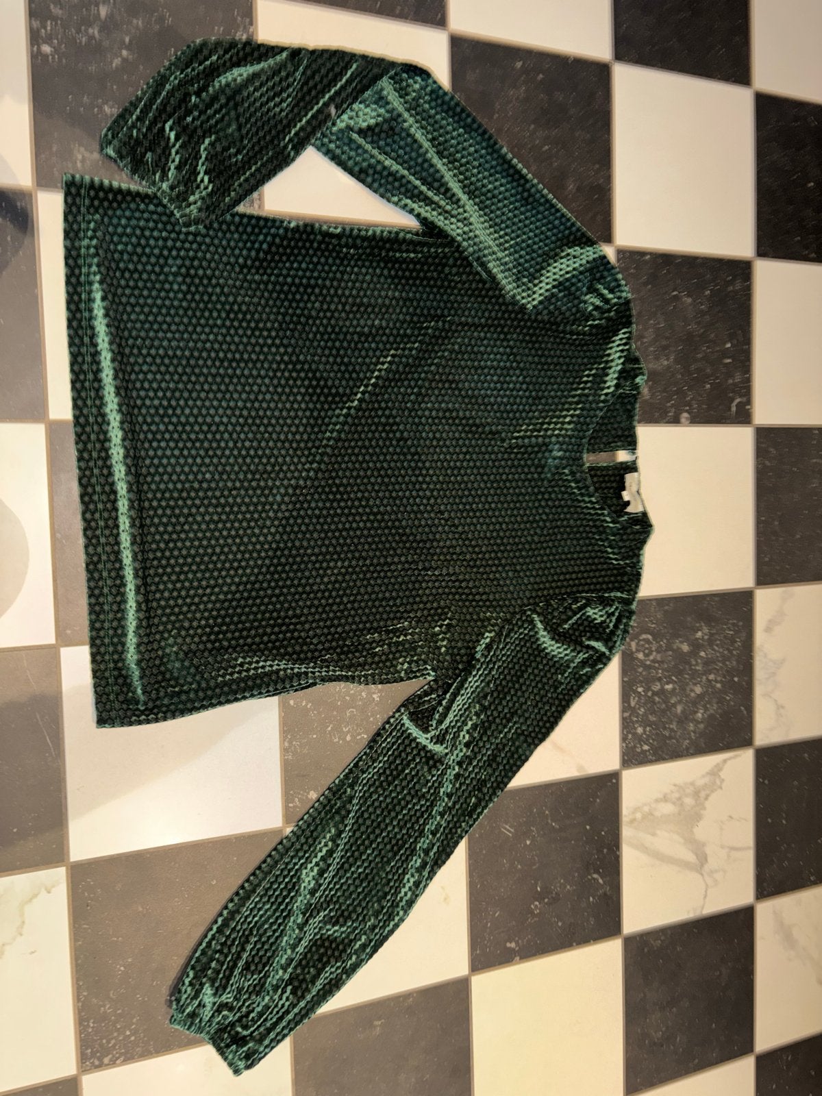 Shoeby Eksept Groene Fluwelen Top Lange Mouwen Maat L, Maat 42/44 (L), Ophalen of Verzenden, Zo goed als nieuw, Lange mouw