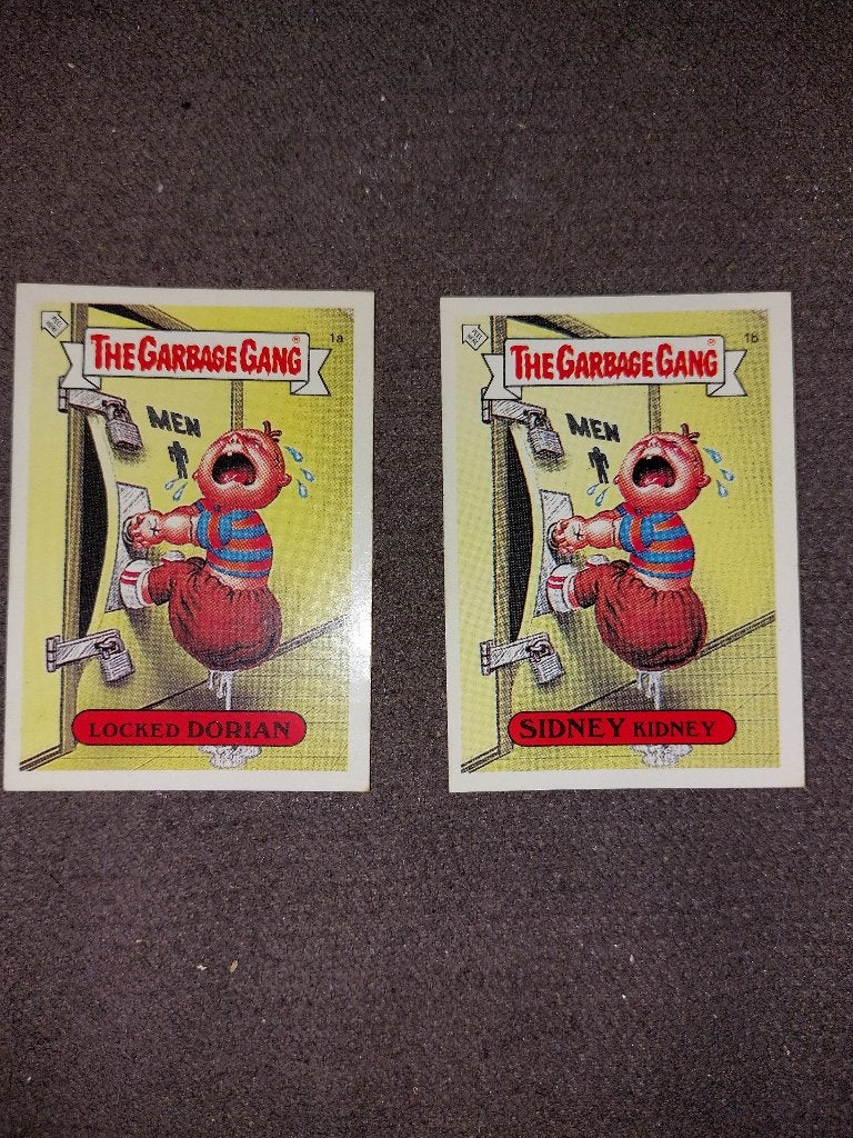 1987 The Garbage Gang kaartjes 1a en 1b, Ophalen of Verzenden, Gebruikt