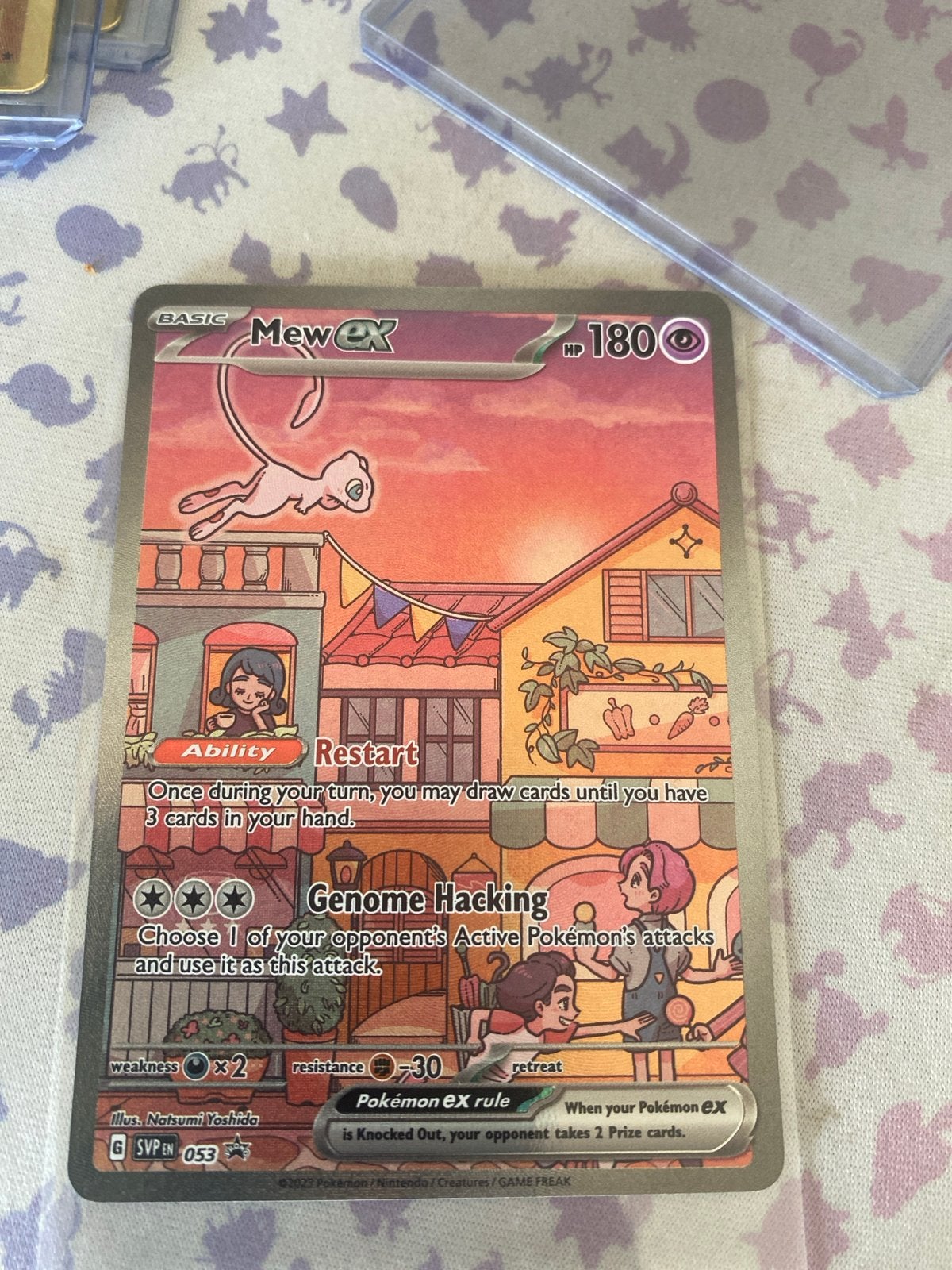 Mew ex Pokémon kaart SVP EN 053, Ophalen, Zo goed als nieuw, Losse kaart