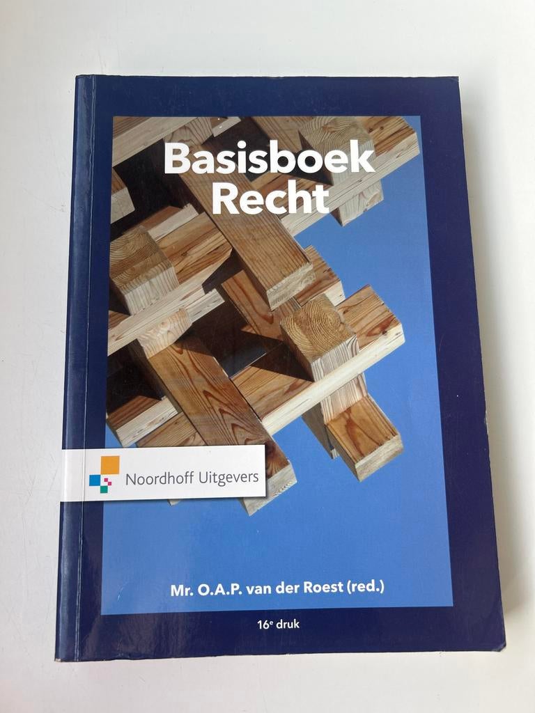 O.A.P. van der Roest - Basisboek Recht, O.A.P. van der Roest, Sociale wetenschap, Ophalen of Verzenden, Zo goed als nieuw